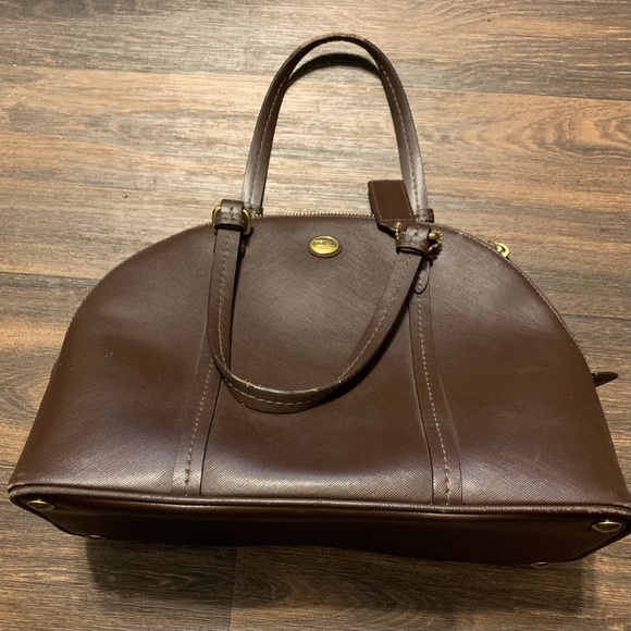 Coach Handbags - Coach Dome Brown Peyton Leather Satchel Purse Handbag.  No. H1369-F25671.